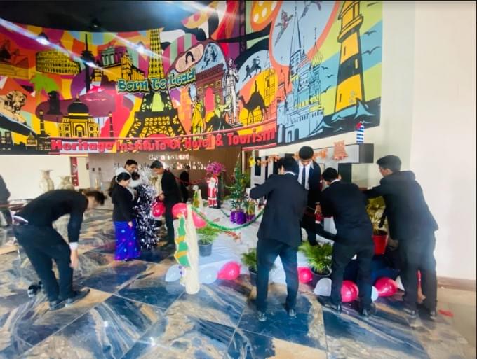 Heritage Institute of Hotel and Tourism Agra 24th Dec 2021 Christmas photo 1